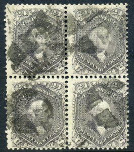 99 Washington F-Grill Used Block of 4 Stamps HY16
