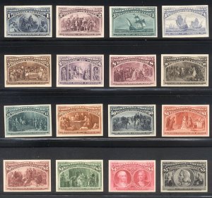 U.S. #230-45P4 Card Proof Set - 1893 1c - $5 Columbians