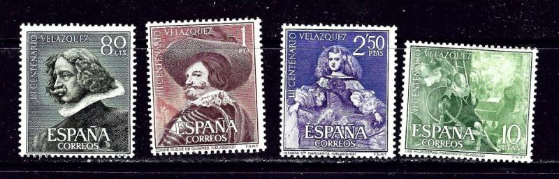 Spain 983-86 MNH 1961 Velazquez Paintings