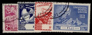 FIJI GVI SG272-275, 1949 ANNIVERSARY of UPU set, FINE USED. Cat £13.