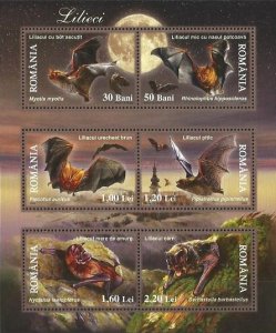 ROMANIA 2006 Bats  MS MNH