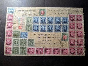 1947 Registered China Airmail Inflation Cover Shanghai to Vienna IX Austria