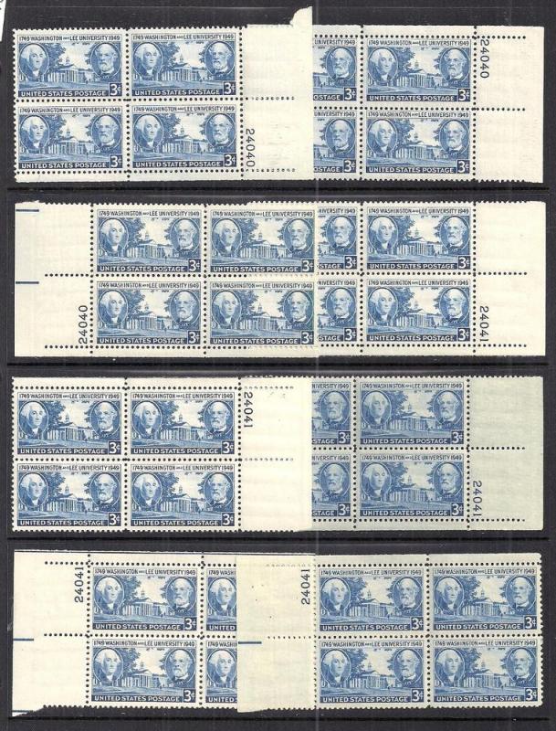 UNITED STATES (34) Sc#982 Plate Blocks ALL MNH Corner Sets