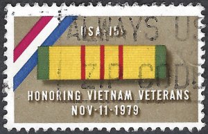 United States #1802 15¢ Vietnam Veterans (1979). Used.