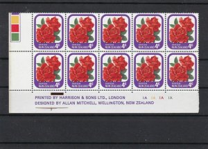 New Zealand Mint Never Hinged Stamps Block Ref 31381