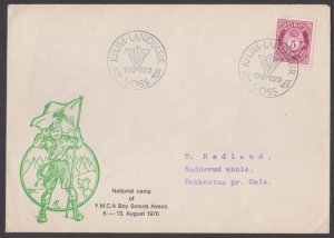 NORWAY - 1970 NATIONAL CAMP OF YMCA BOY SCOUTS ASSOC. COVER WITH SPECIAL CANCL.