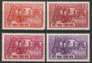 Vietnam 1963 Sc 207-10 set MNH