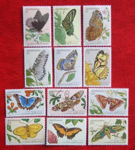 SURINAME 1983 Butterflies MNH Scott# 643-654 SG 1137-1148