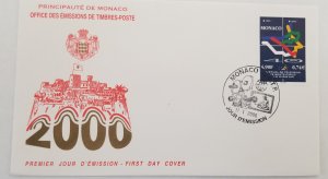 Monaco,   First Day Covers  from 1999/2000 -  12 Unaddressed