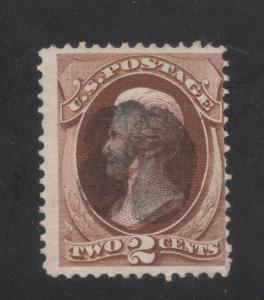 US#135 - 2c Red Brown - 1870-71 issue w/Grill - Used