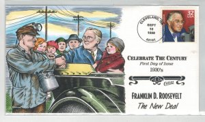 1930s CELEBRATE CENTURY COLLINS HANDPAINTED FRANKLIN ROOSEVELT & THE NEW DEAL