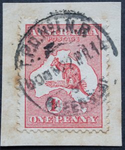 Australia 1913 One Penny Kangaroo with a TPO No1 NR postmark