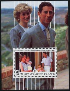 Turks & Caicos 922 MNH Prince Charles Princess Diana 10th Wedding Anniv