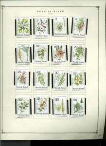 Collection, Norfolk Islands Part B Scott Page, 1984/1992, Cat $174, Mint & Used