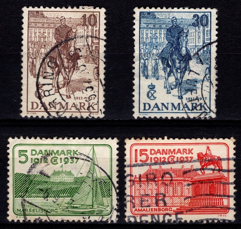 Denmark 1937 Silver Jubilee of Christian X, Set [Used]