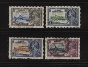 STRAITS SETTLEMENTS - Scott #213-216, Used, Cat. $13.85