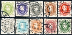 DENMARK 1930 SC #210-219 Complete Used Set cv $55.05 *Bay Stamps*