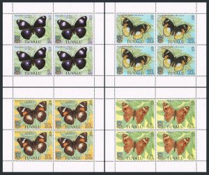 Tuvalu 146-149 sheets of 4,MNH.Michel 190-193. Butterflies - 1981. 