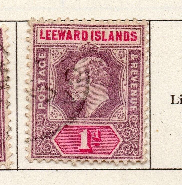 Leeward Islands 1905 Early Issue Fine Used 1d. 261146