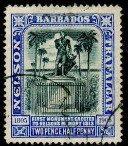 BARBADOS SG162, 2½d black & brt blue, FINE used. Cat £48.