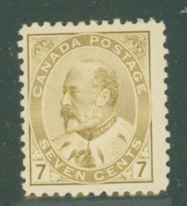 Canada #92var Unused Single (King)