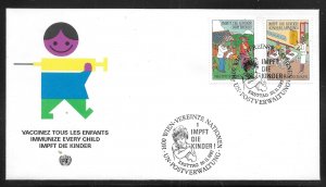 UN Vienna  76-77 Immunize every Child FDC Geneva Cachet