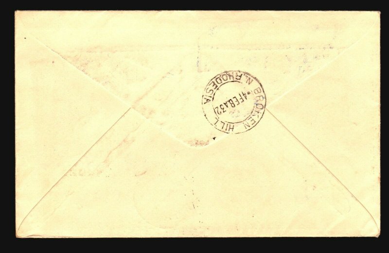 South Africa 1932 FFC / Marintal to Broken Hill N. Rhodesia - Z17992