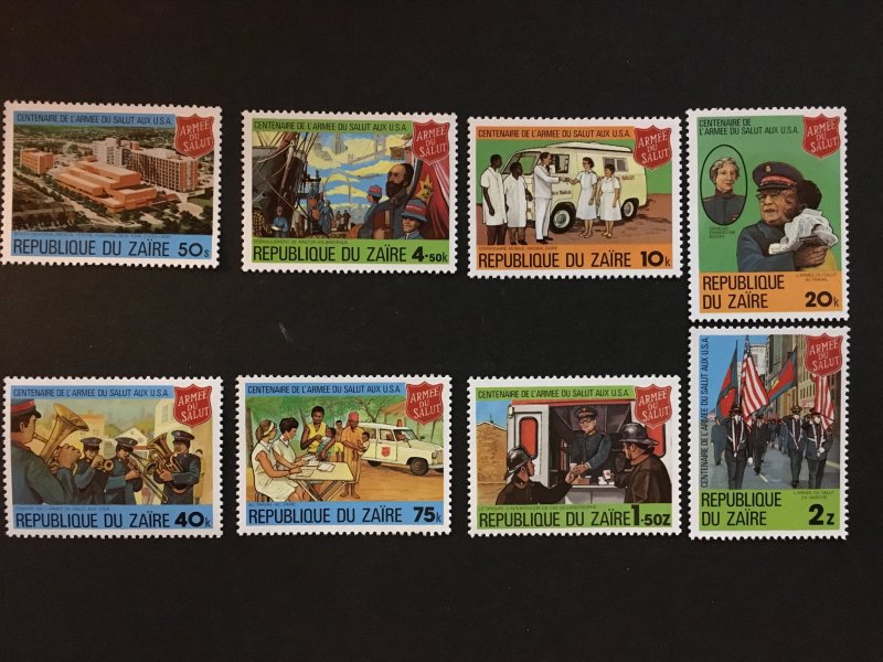 1980 Zaire 960-967, Centennial of Salvation Army, MNH