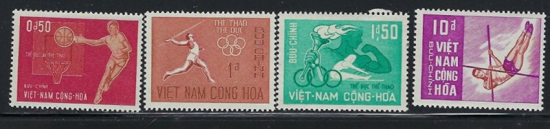 South Vietnam 272-75 MNH 1965 Sports (ap9887)