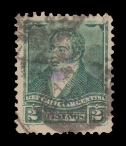 ARGENTINA STAMP 1892. SCOTT # 94. USED. # 1