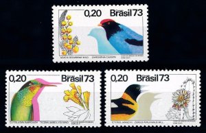 [63829] Brazil 1973 Flora flowers blumen Birds v�gel oiseaux  MNH