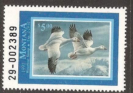 US-State-Montana 39 MNH 1991 $5 Waterfowl Hunting Stamp
