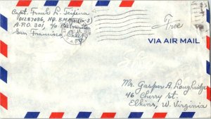 United States Korean War Soldier's Free Mail 1951 U.S. Army Postal Service, A...