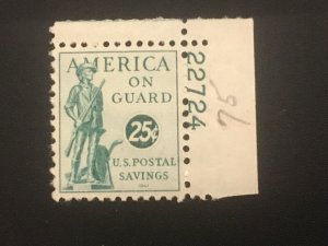 ICOLLECTZONE US PS12 VF NH Pkate number singles 