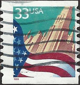 # 3281c USED FLAG AND CITY SMALL DATE