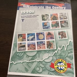 Scott #3191 33¢ 1990s Celebrate the Century Sheet of 15 Stamps -NIP-US