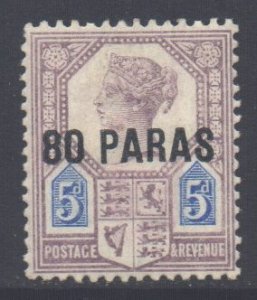 Levant (British) Scott 5 - SG5, 1887 Victoria 80pa on 5d MH*