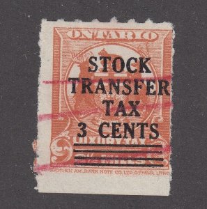 Canada Revenue OST16c Used Ontario Stock Transfer Stamp