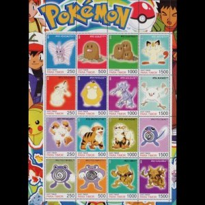 TIMOR 2001 - Sheet-Pokemon NH