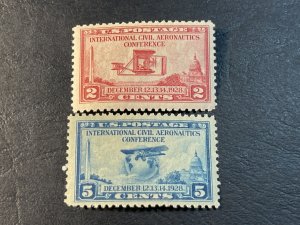 U.S. # 649-650--MINT NEVER/HINGED----COMPLETE SET----1928