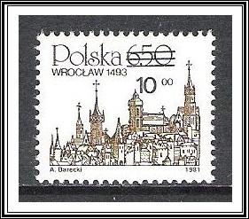 Poland #2526 City Type Surcharged MNH