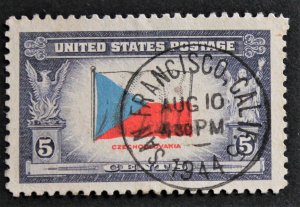 US #910b Used SON San Francisco CA August 10, 1944 SOTN Cancel
