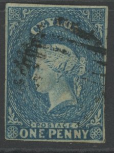 Ceylon 3 used - 4 complete margins! (2210 364)