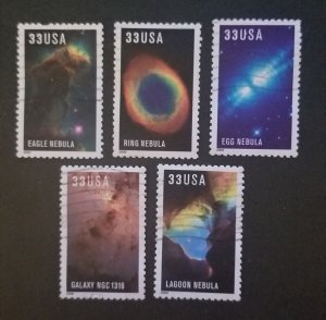 OFF paper US Scott 3384-88 Edwin Powell Hubble 33c (used set of 5) Stamps T6997