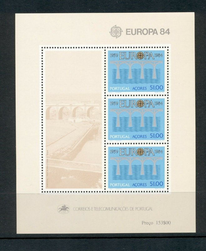 Portugal (Azores) #344a VFMNH (1984 Europa sheet) CV $7.00