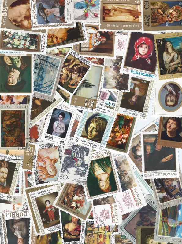 100 DIFF. ART ON STAMPS STARTS AT 3.75 CENTS PER STAMP