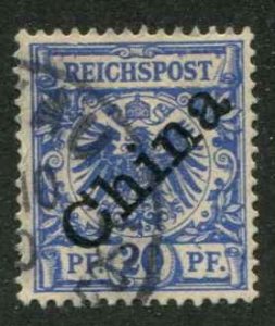 German Offices China SC# 4a China o/p on issue of Germany 20pf used