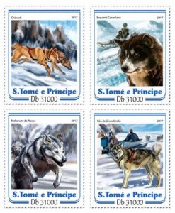 St Thomas - 2017 Sledge Dogs - 4 Stamp Set - ST17206a