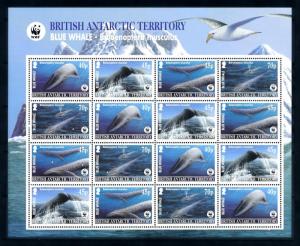 [94489] British Antarctic Territory 2003 Marine Life Blue Whale WWF Sheet MNH