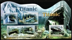 SOLOMON ISLANDS 2012 CENTENARY OF TITANIC MNH